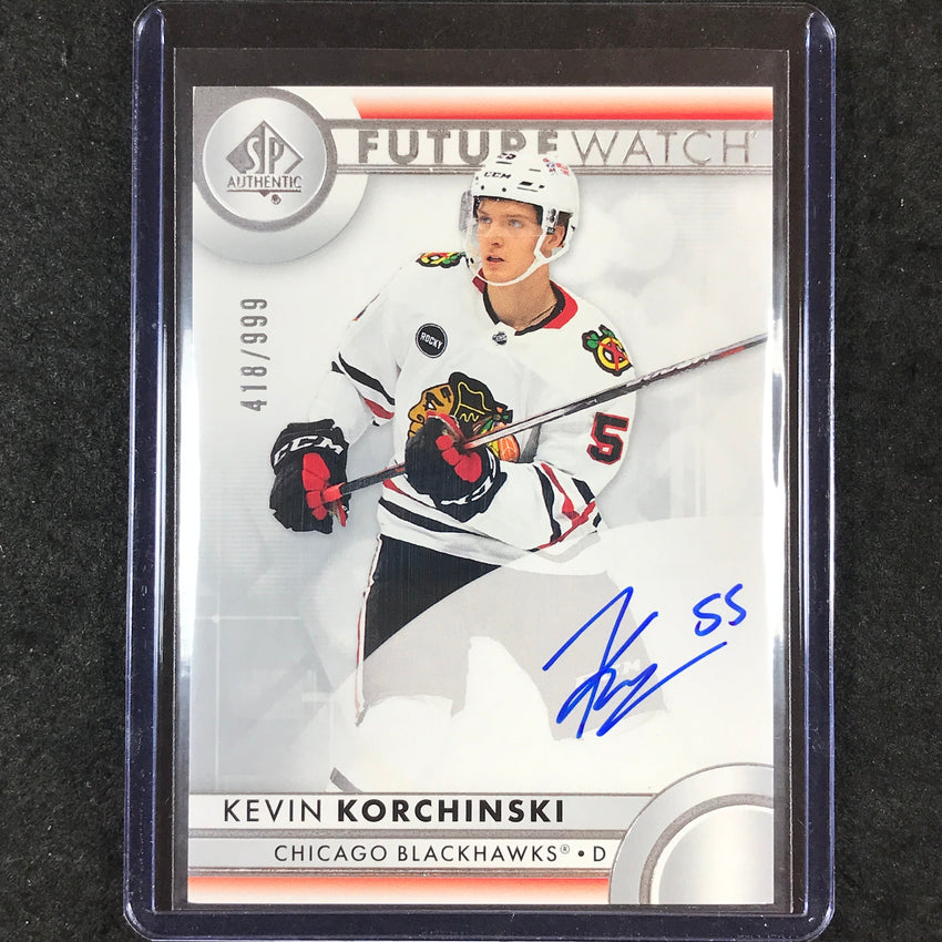 2023-24 SP Authentic NHL KEVIN KORCHINSKI Future Watch Rookie Auto 418/999 #153