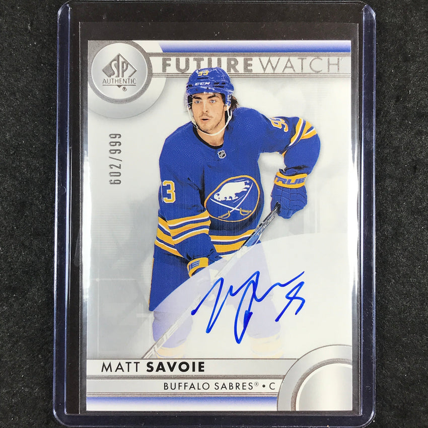 2023-24 SP Authentic NHL MATT SAVOIE Future Watch Rookie Auto 602/999 #159