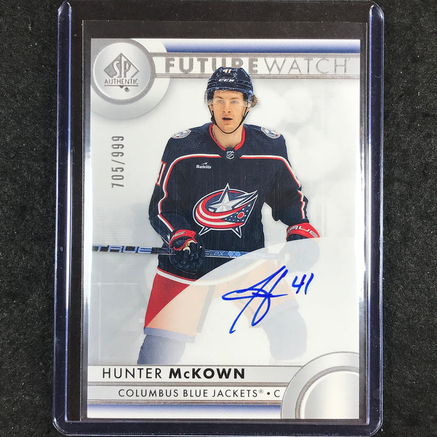 2023-24 SP Authentic NHL HUNTER MCKOWN Future Watch Rookie Auto 705/999 #172