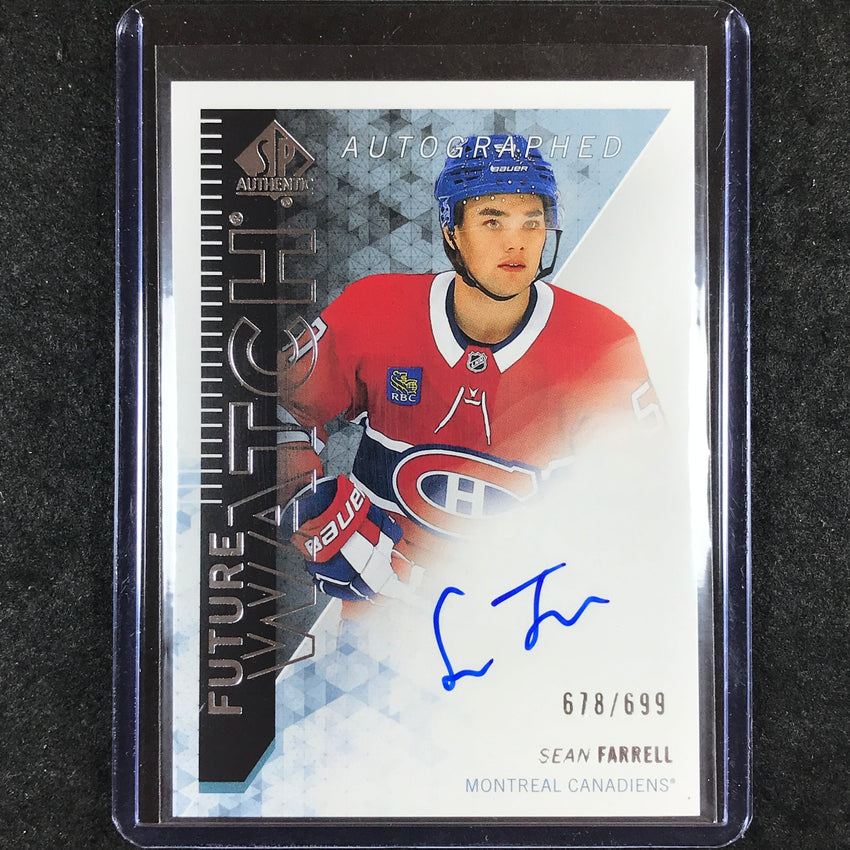 2023-24 SP Authentic NHL SEAN FARRELL 2013-14 Retro Future Rookie Auto 678/699