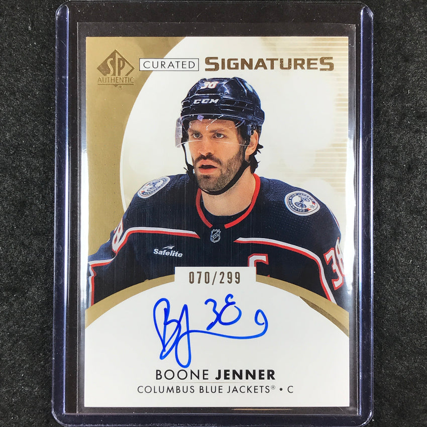 2023-24 SP Authentic NHL BOONE JENNER Curated Signatures Auto 70/299