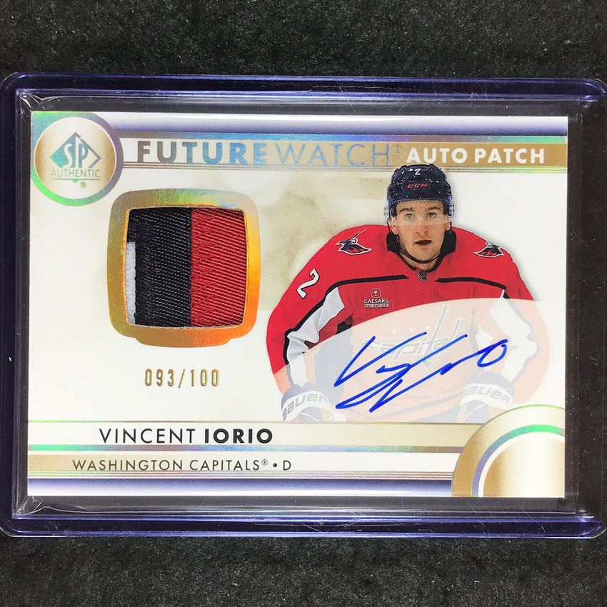 2023-24 SP Authentic NHL VINCENT IORIO Future Watch Rookie Patch Auto 93/100