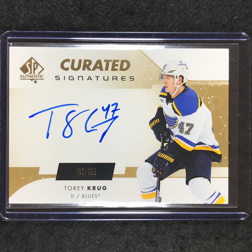 2023-24 SP Authentic NHL TOREY KRUG 2022-23 Update SP Curated Auto 182/199