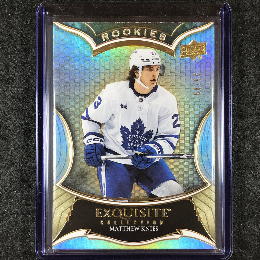 2023-24 Black Diamond NHL MATTHEW KNIES Exquisite Rookies Gold 25/99