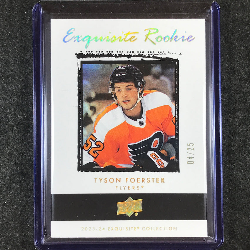 2023-24 Black Diamond NHL TYSON FOERSTER Exquisite Retro Rookie Gold 4/25