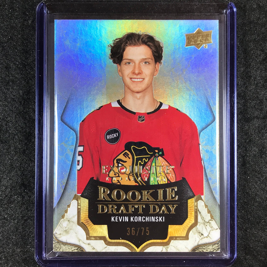 2023-24 Black Diamond NHL KEVIN KORCHINSKI Exquisite Rookie Draft Day Gold 36/75