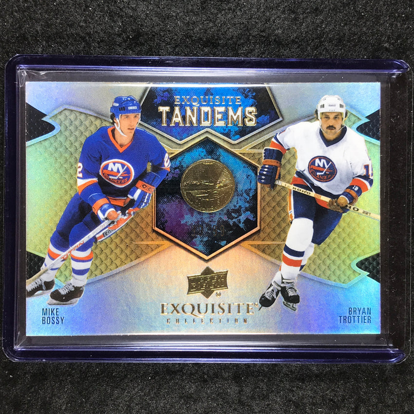 2023-24 Black Diamond NHL MIKE BOSSY BRYAN TROTTIER Exquisite Tandems Gold 99/99