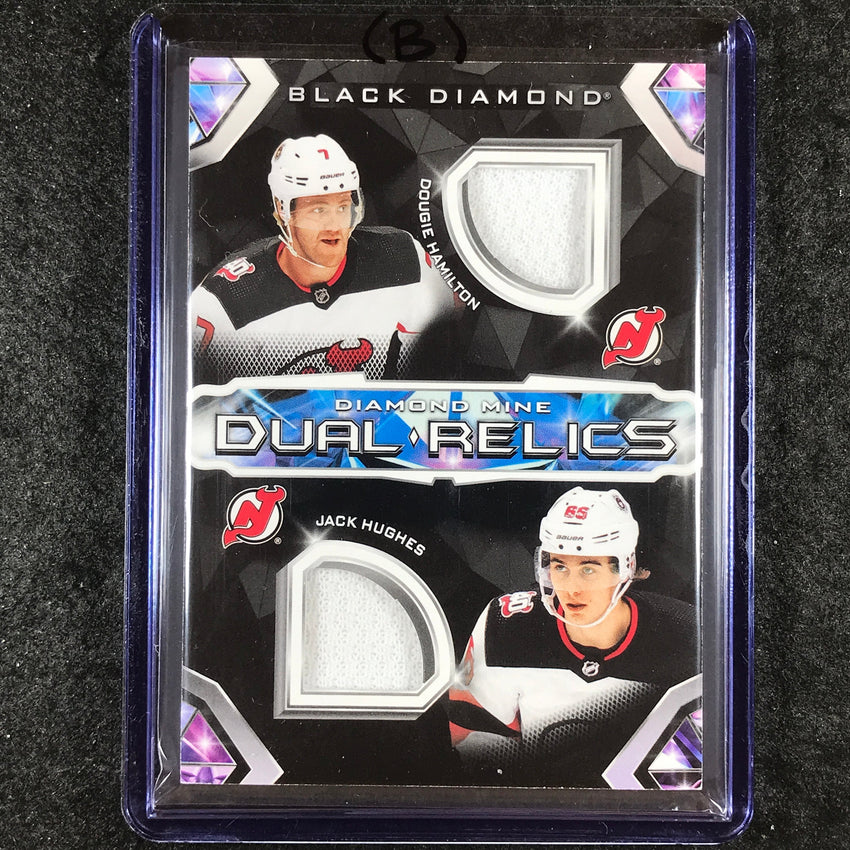 2023-24 Black Diamond NHL HAMILTON HUGHES Diamond Mine Dual Relics #MH (B)