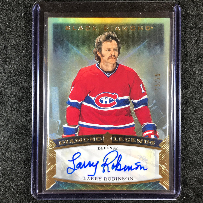 2023-24 Black Diamond NHL LARRY ROBINSON Diamond Legends Auto Gold 15/25