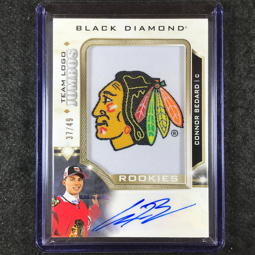 2023-24 Black Diamond NHL CONNOR BEDARD Rookie Team Logo Jumbo Patch Auto 37/49