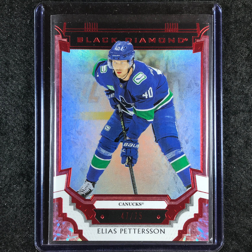 2023-24 Black Diamond NHL ELIAS PETTERSSON Base Red 47/75