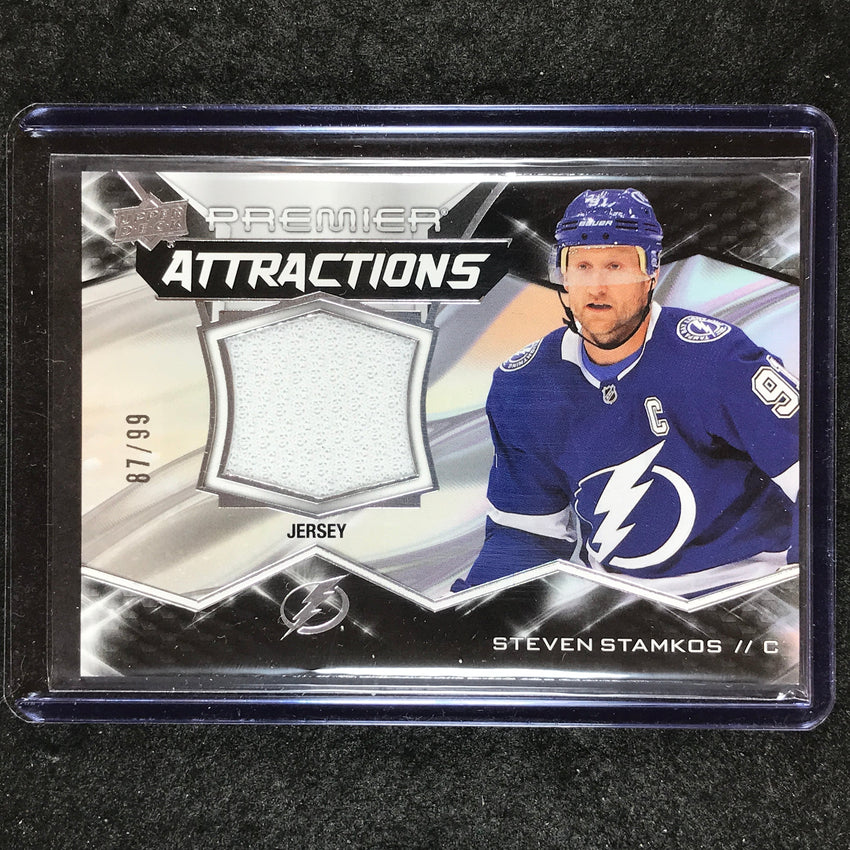 2022-23 Premier NHL STEVEN STAMKOS Premier Attractions Jersey Relic 87/99