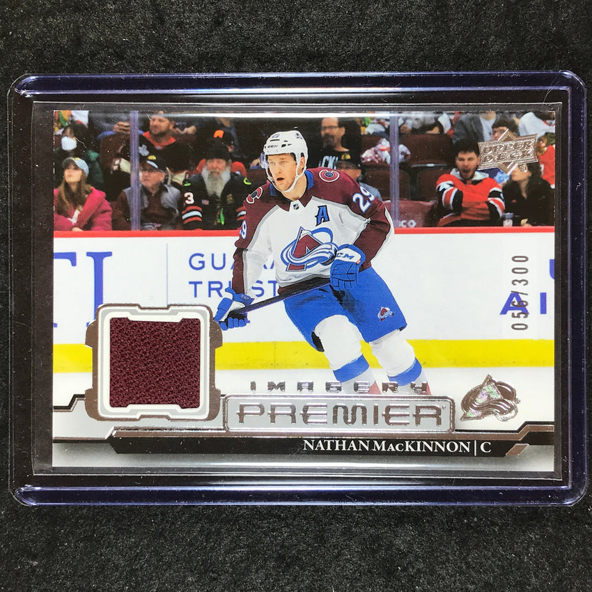 2022-23 Premier NHL NATHAN MACKINNON Dynamic Imagery Jersey Relic 56/300