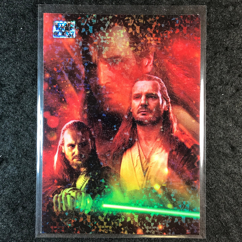 2025 Star Wars Chrome Galaxy QUI-GON JINN Mini Diamond #15