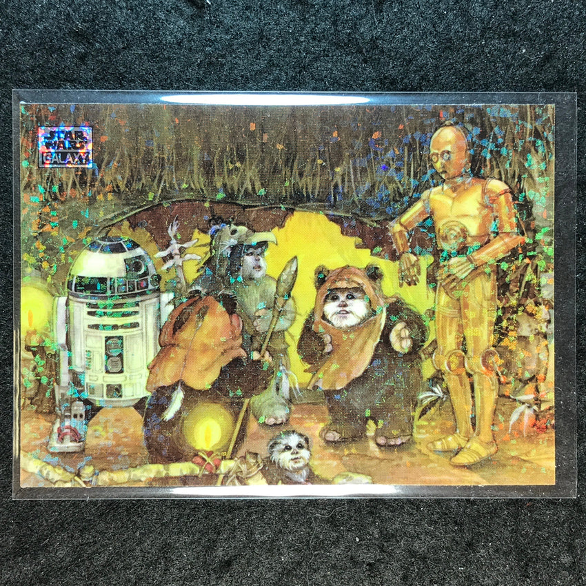 2025 Star Wars Chrome Galaxy THE EWOKS JOIN THE FIGHT Mini Diamond #28