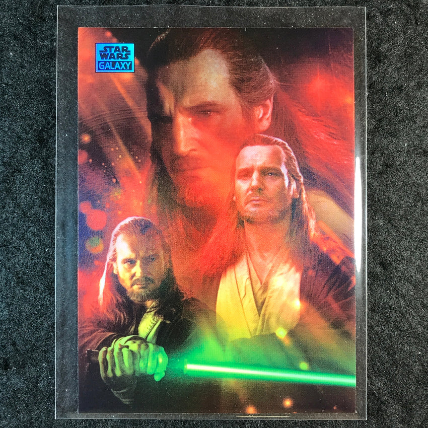 2025 Star Wars Chrome Galaxy QUI-GON JINN Base Refractor #15