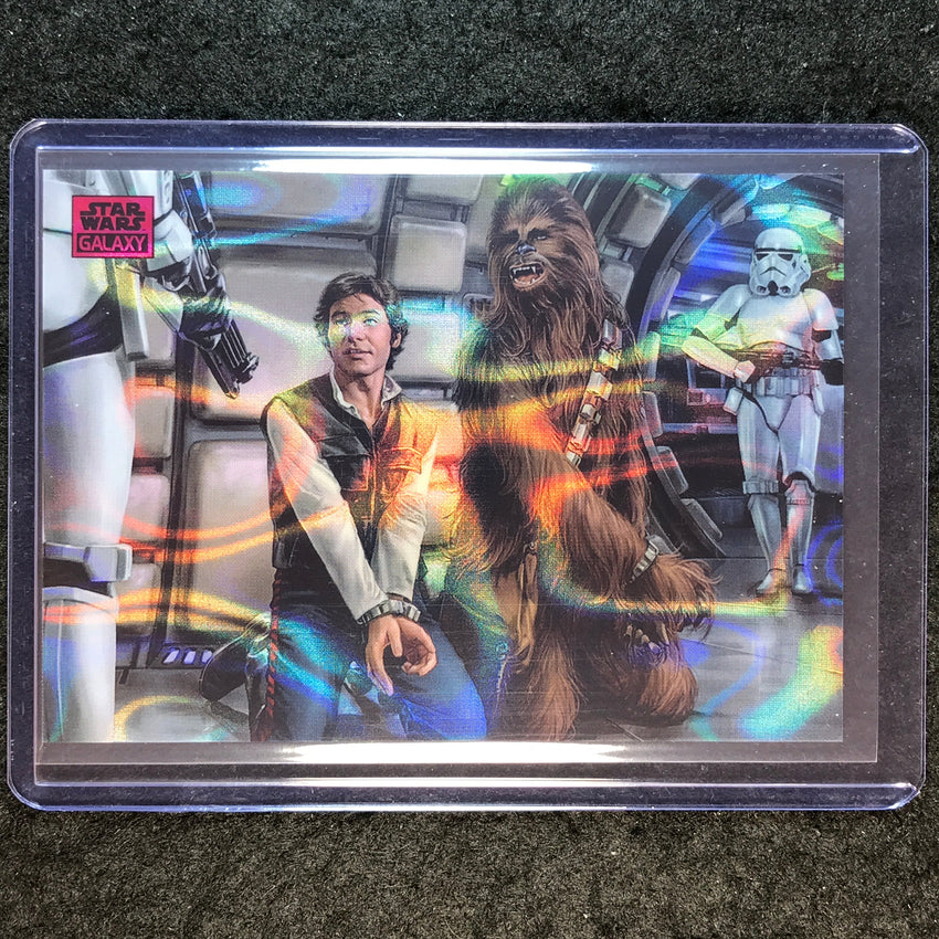 2025 Star Wars Chrome Galaxy HAN AND CHEWIE Magenta Lava 33/250 #94
