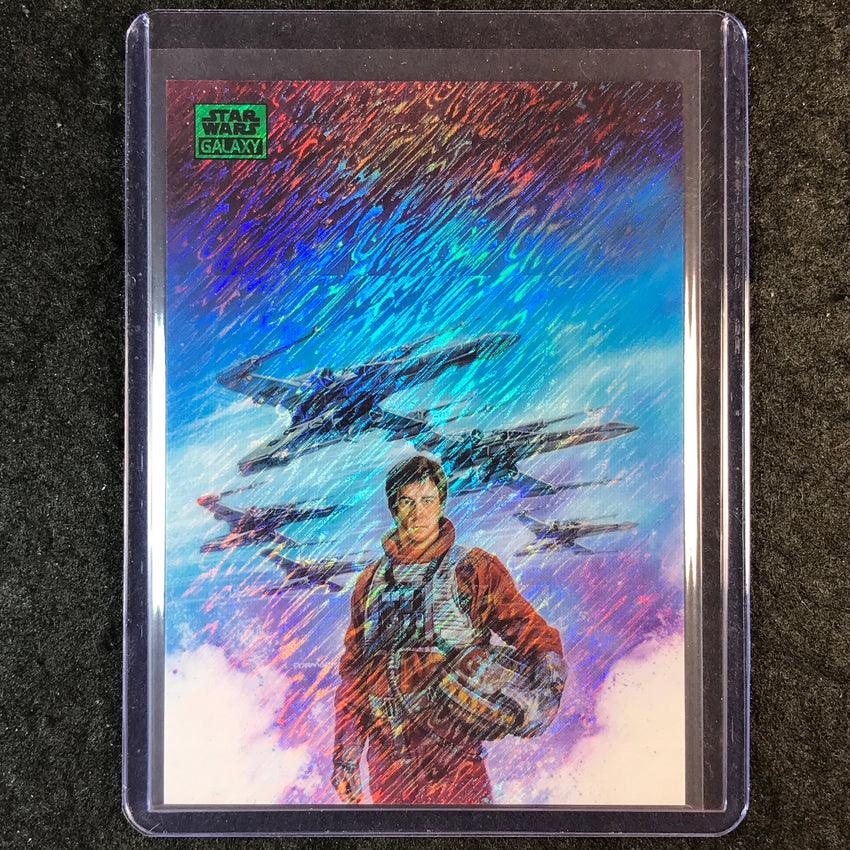 2025 Star Wars Chrome Galaxy WEDGE ANTILLES Green Shimmer 76/199 #17