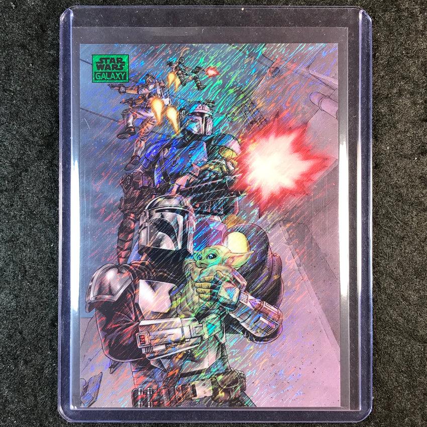 2025 Star Wars Chrome Galaxy THE MANDALORIAN Green Shimmer 10/199 #39