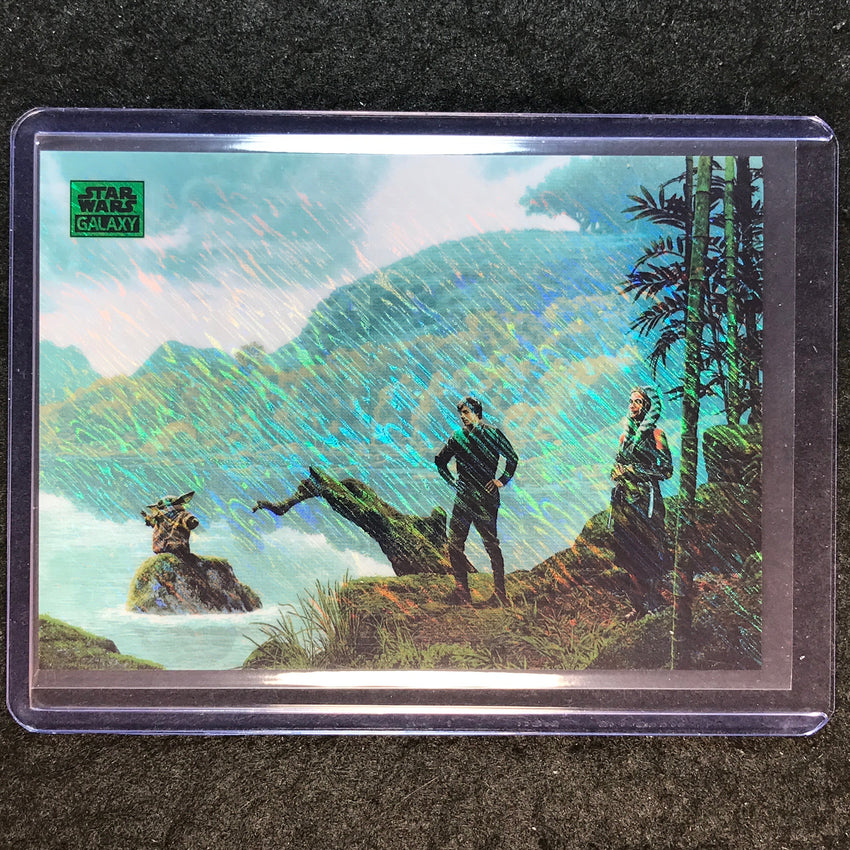 2025 Star Wars Chrome Galaxy TEACH YOU TO PROTECT YOURSELF Green Shimmer 54/199