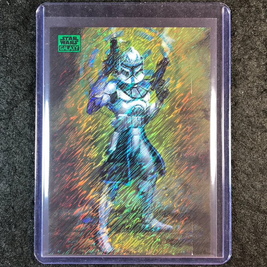 2025 Star Wars Chrome Galaxy CAPTAIN OF THE 501ST Green Shimmer 71/199 #89