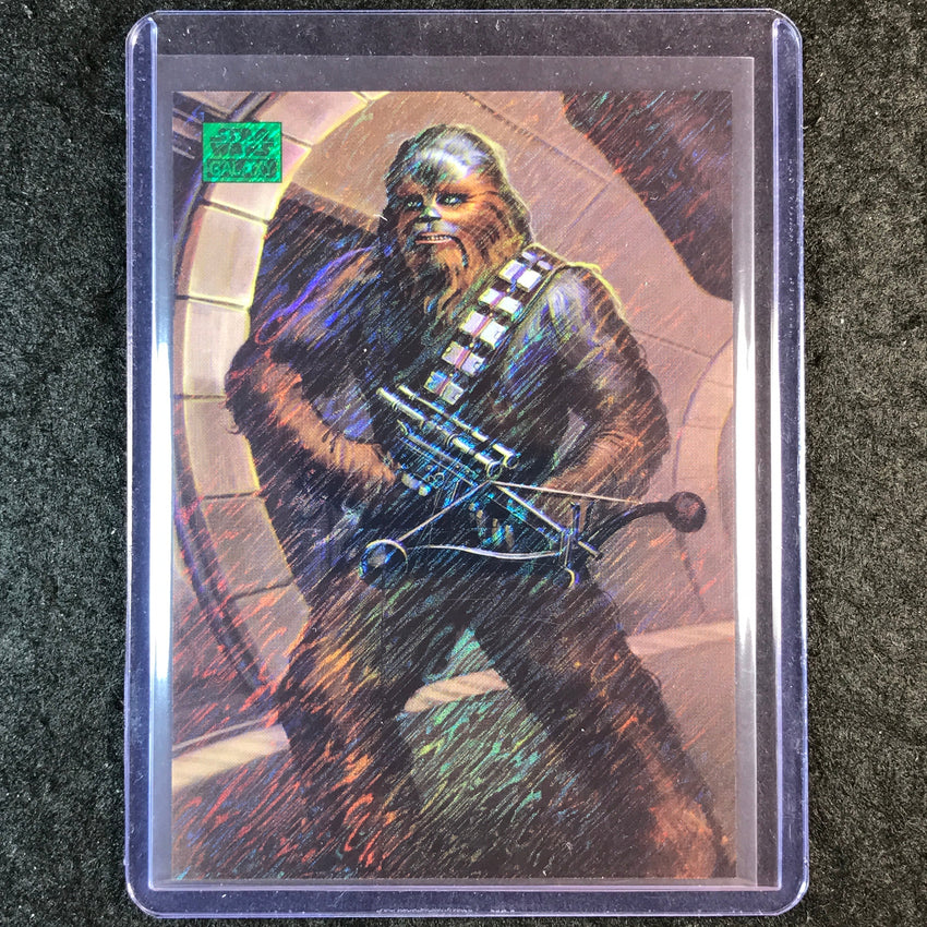 2025 Star Wars Chrome Galaxy CHEWBACCA Power of the Force Green Shimmer 5/199 #7