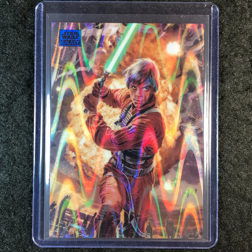 2025 Star Wars Chrome Galaxy LUKE SKYWALKER Blue RayWave 28/175 #2