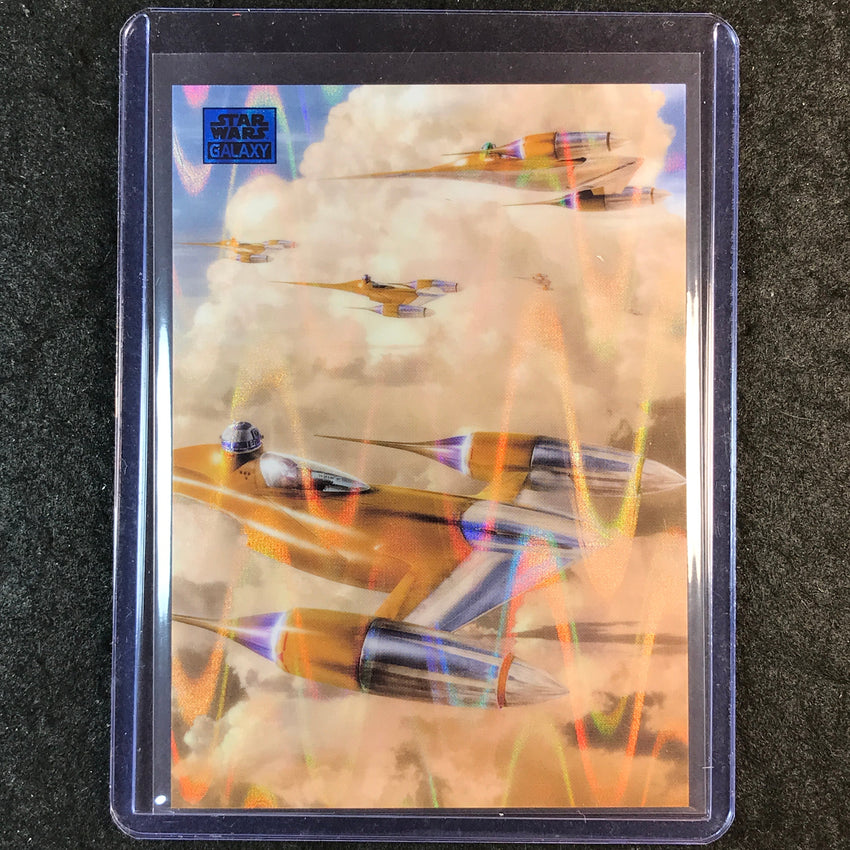 2025 Star Wars Chrome Galaxy N-1 STARFIGHTERS Blue RayWave 108/175 #79