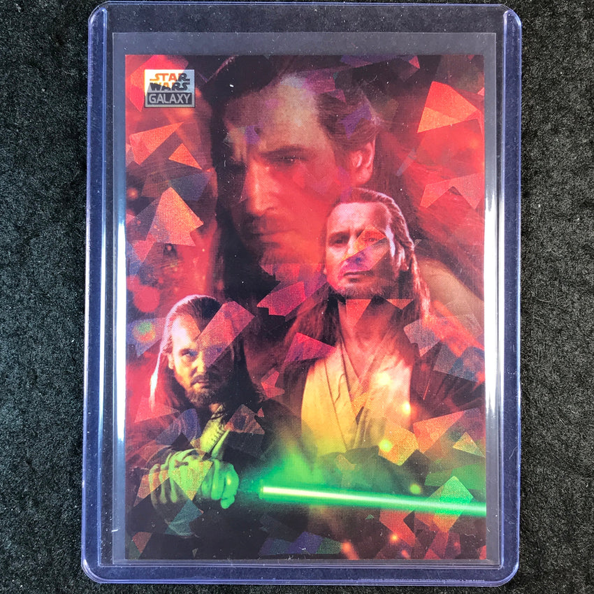 2025 Star Wars Chrome Galaxy QUI-GON JINN Atomic 82/150 #15