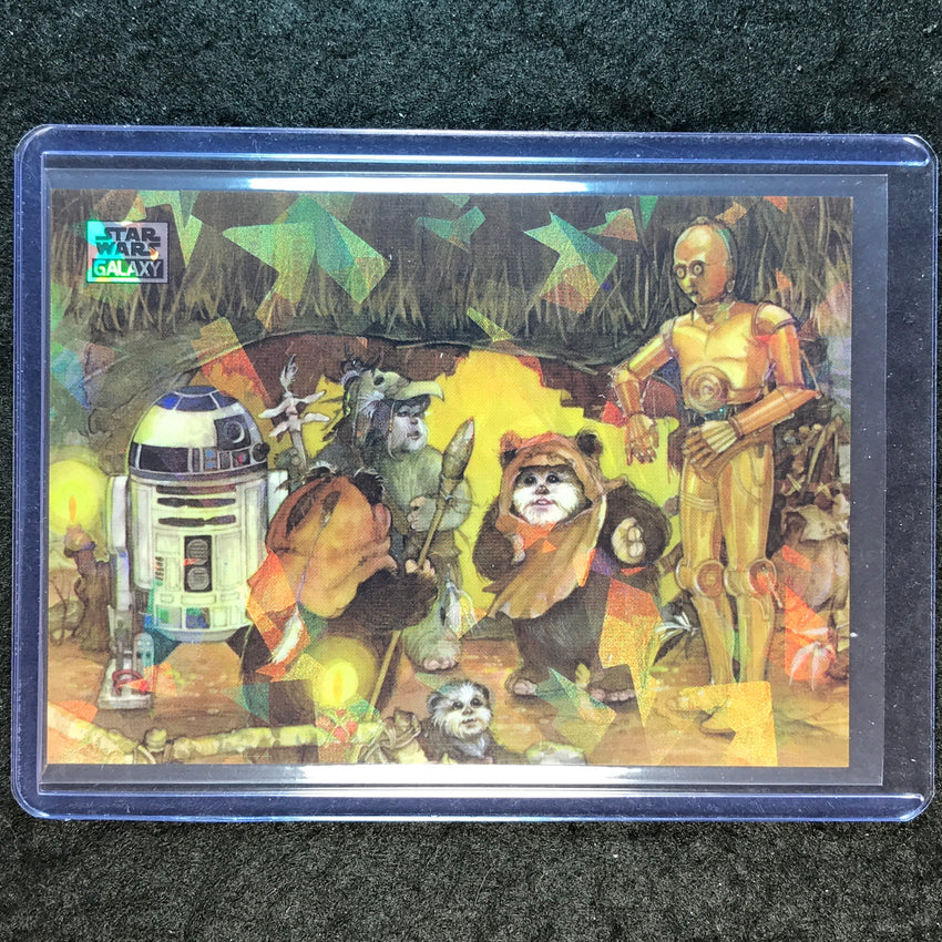2025 Star Wars Chrome Galaxy THE EWOKS JOIN THE FIGHT Atomic 129/150 #28