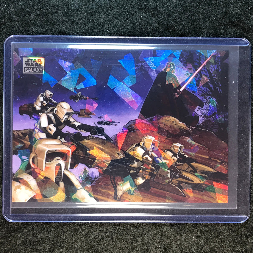2025 Star Wars Chrome Galaxy DARTH VADER AND THE SPEEDERS Atomic 150/150 #57