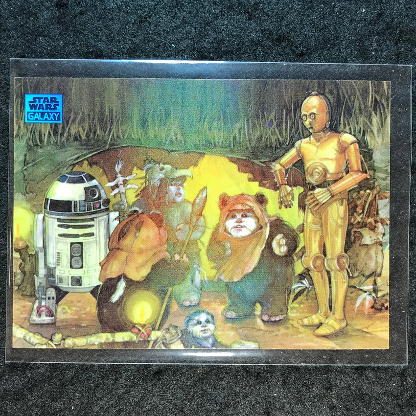 2025 Star Wars Chrome Galaxy THE EWOKS JOIN THE FIGHT Base Refractor #28
