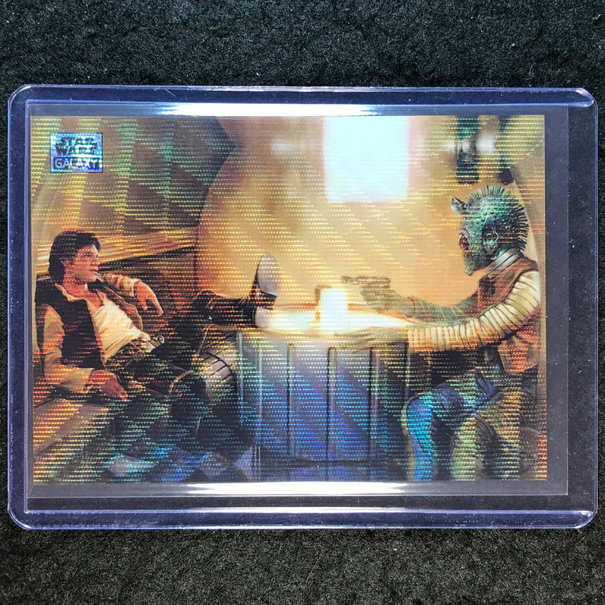 2025 Star Wars Chrome Galaxy THE GUNSLINGER Wave Refractor 85/99 #86