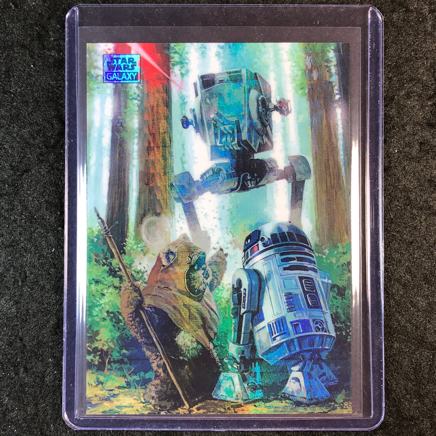 2025 Star Wars Chrome Galaxy WICKET AND R2-D2 Prism Refractor 34/75 #49