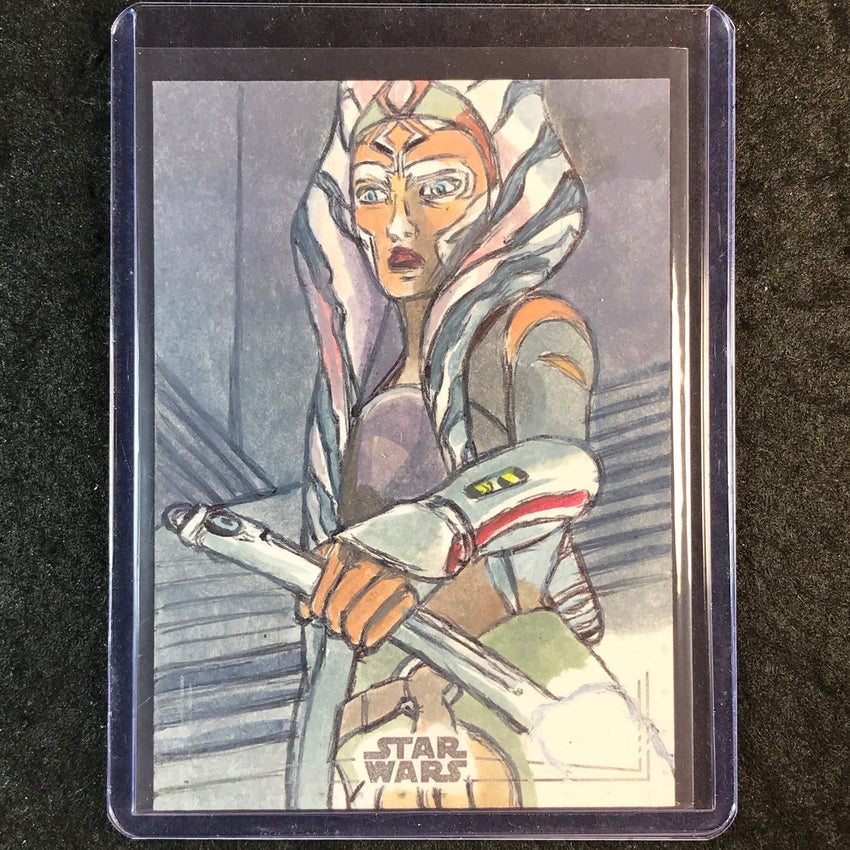 2025 Star Wars Chrome Galaxy AHSOKA TANO Artist Sketch 1/1 LEE LIGHTFOOT