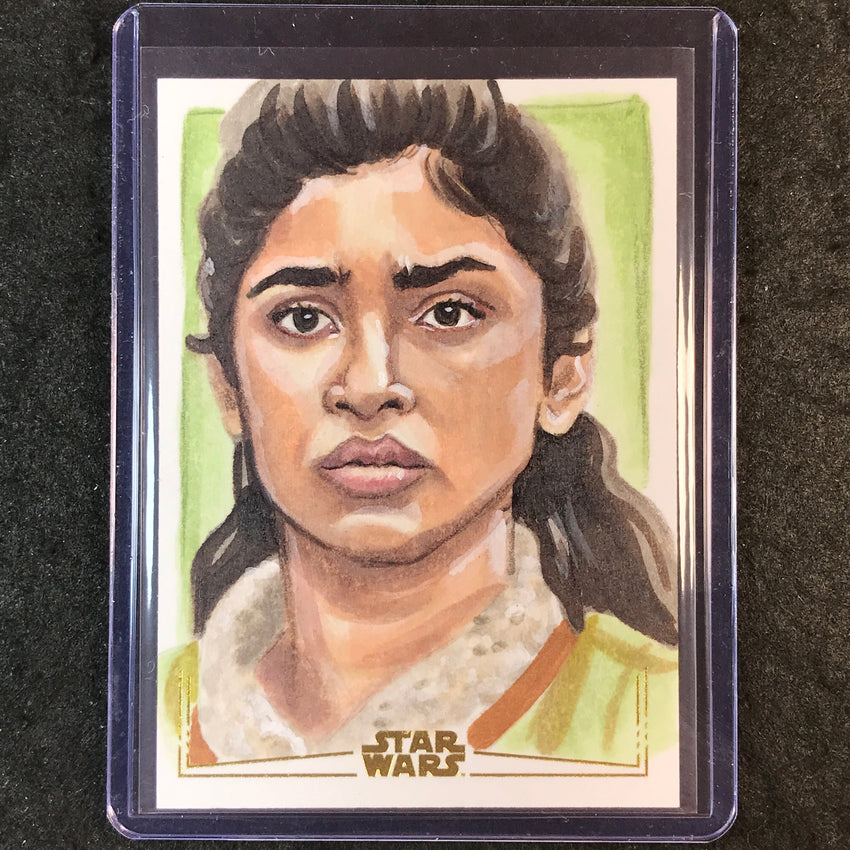 2025 Star Wars Chrome Galaxy CINTA KAZ Artist Sketch Gold Foil 1/1 DAWN MURPHY