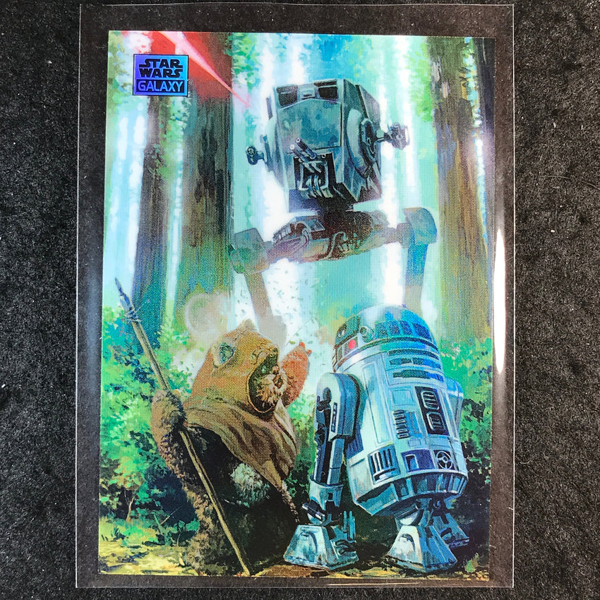2025 Star Wars Chrome Galaxy WICKET AND R2-D2 Base Refractor #49
