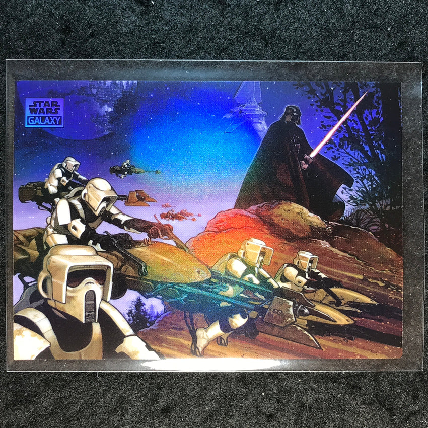 2025 Star Wars Chrome Galaxy DARTH VADER AND THE SPEEDERS Base Refractor #57