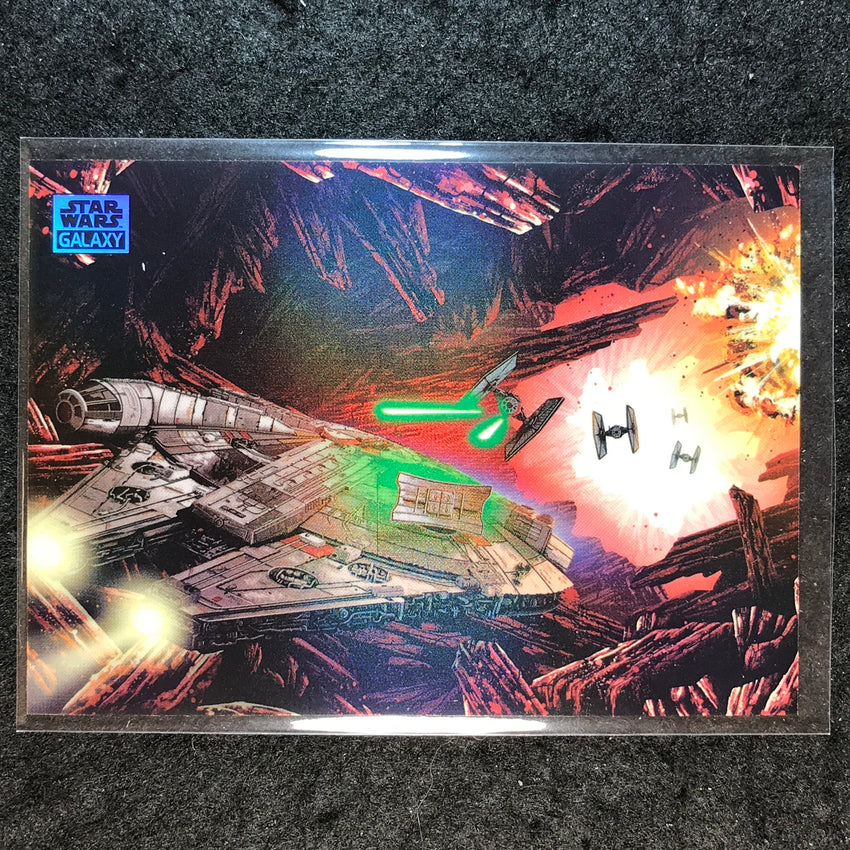 2025 Star Wars Chrome Galaxy THE FALCON ON CRAIT Base Refractor #97