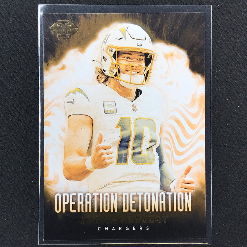 2023 Illusions Football Justin Herbert Operation Detonation Base #8