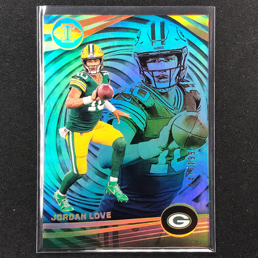 2023 Illusions Football Jordan Love Base Light Blue Trophy 147/199 No 39