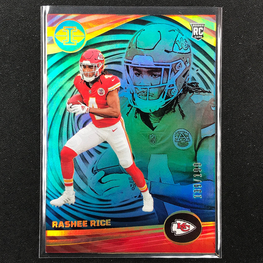 2023 Illusions Football Rashee Rice Rookie Base Light Blue Trophy 139/199 #56