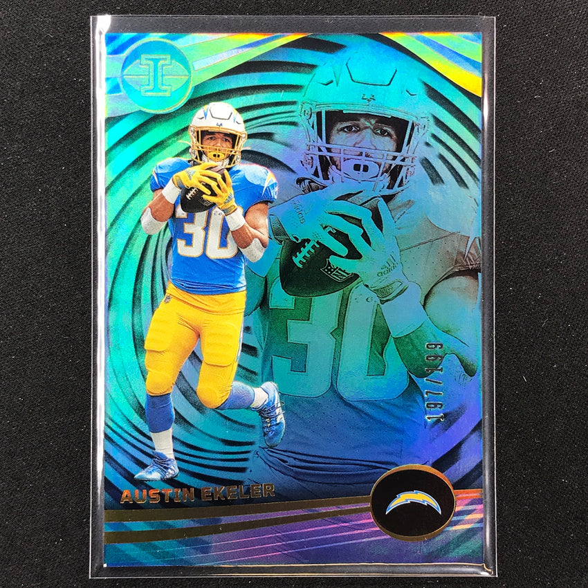 2023 Illusions Football Austin Ekeler Base Light Blue Trophy 197/199 #61-Cherry Collectables