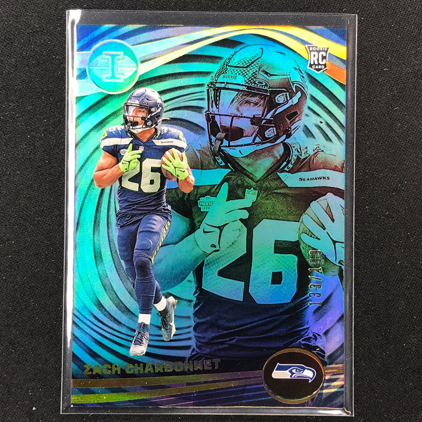 2023 Illusions Football Zach Charbonnet Rookie Base Light Blue 133/199 #92