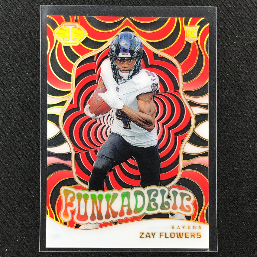 2023 Illusions Football Zay Flowers Funkadelic Rookie Red 165/199 #20