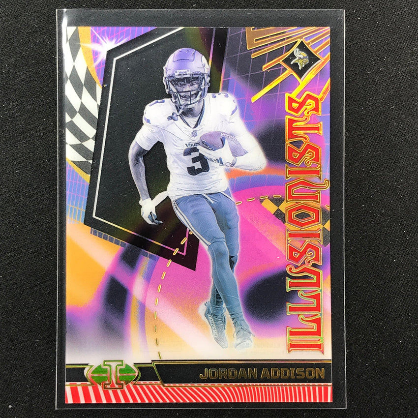2023 Illusions Football Jordan Addison Illusionists Rookie Red 56/199 #16