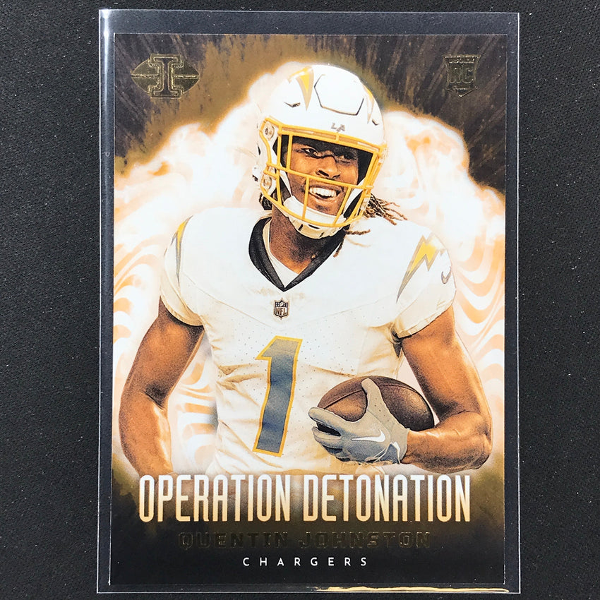 2023 Illusions Football Quentin Johnston Operation Detonation Rookie Base #23