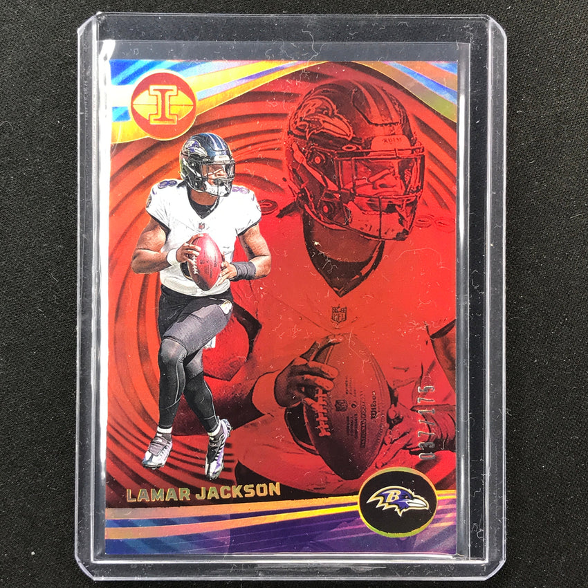 2023 Illusions Football Lamar Jackson Base Red Trophy 37/175 #8