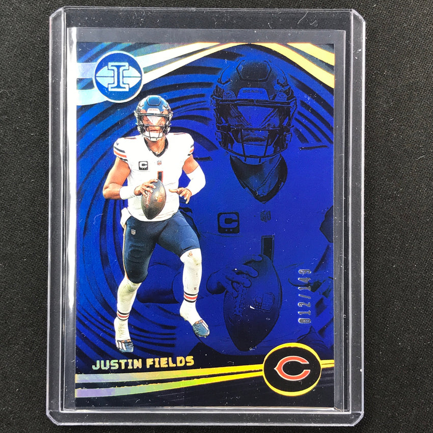 2023 Illusions Football Justin Fields Base Blue Trophy 12/149 #17