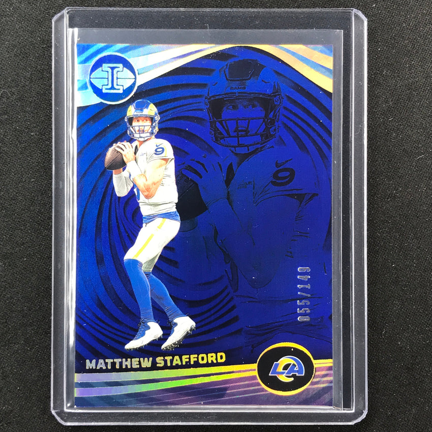2023 Illusions Football Matthew Stafford Base Blue Trophy 55/149 #67